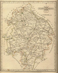 Carey map of Warwickshire 1787 